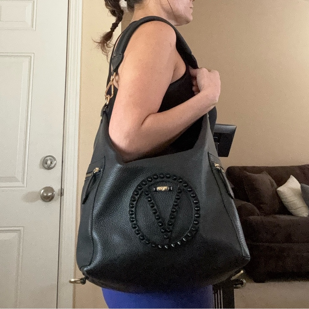 Valentino by Mario Valentino Large Leather Shoulder Bag - Picture 8 of 8